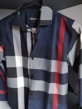 BOYS Burberry Look Like Button Up. Size 8 NEW $88